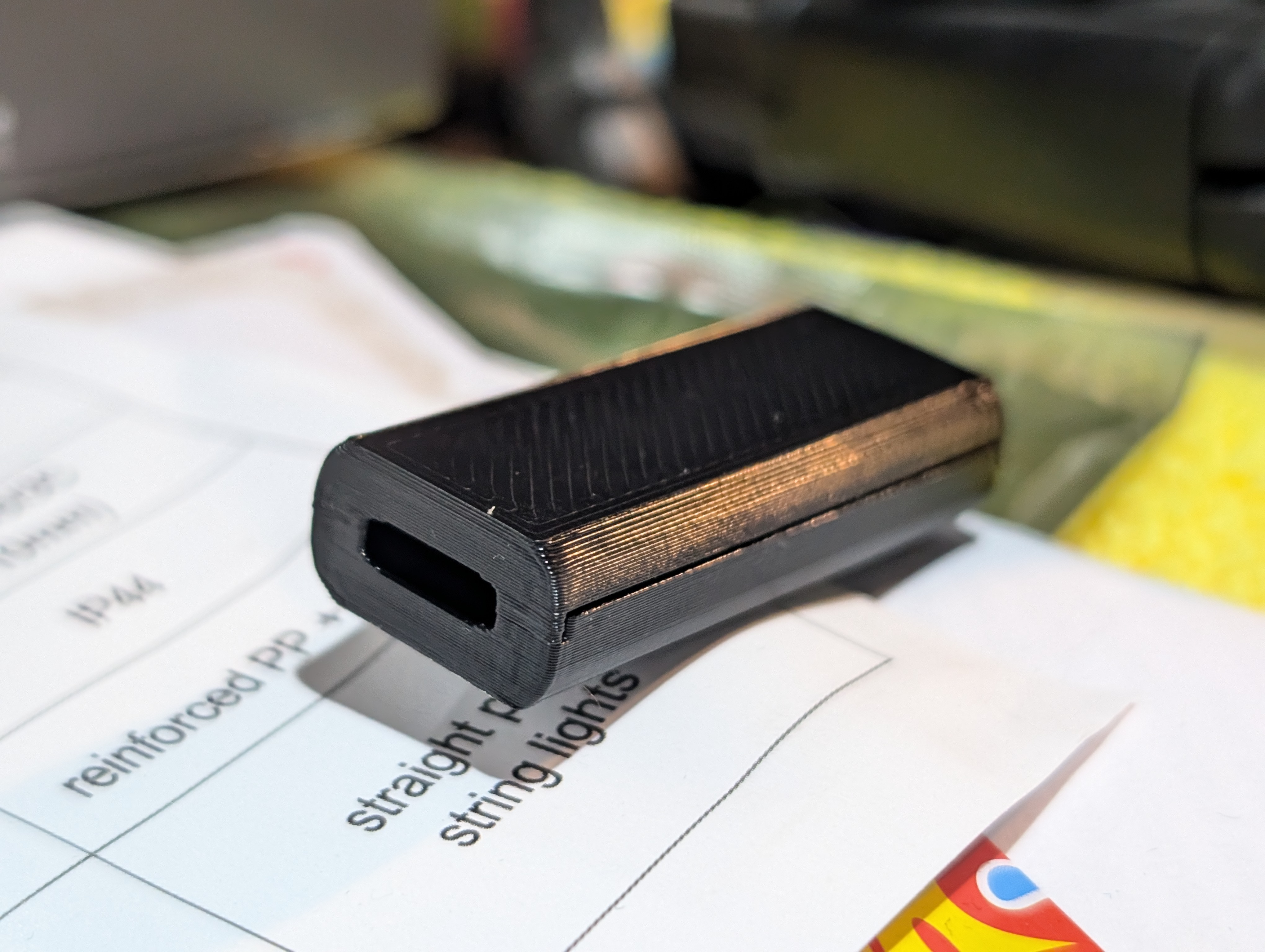 Custom 3D printed USB-C port cover
